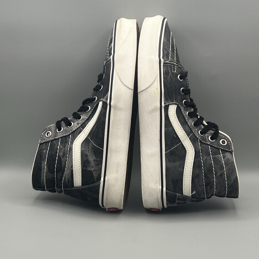 Vans Sk8-Hi Washed Black Gray High Top Skate Shoes - Men's Size 8 USED - Picture 5 of 8